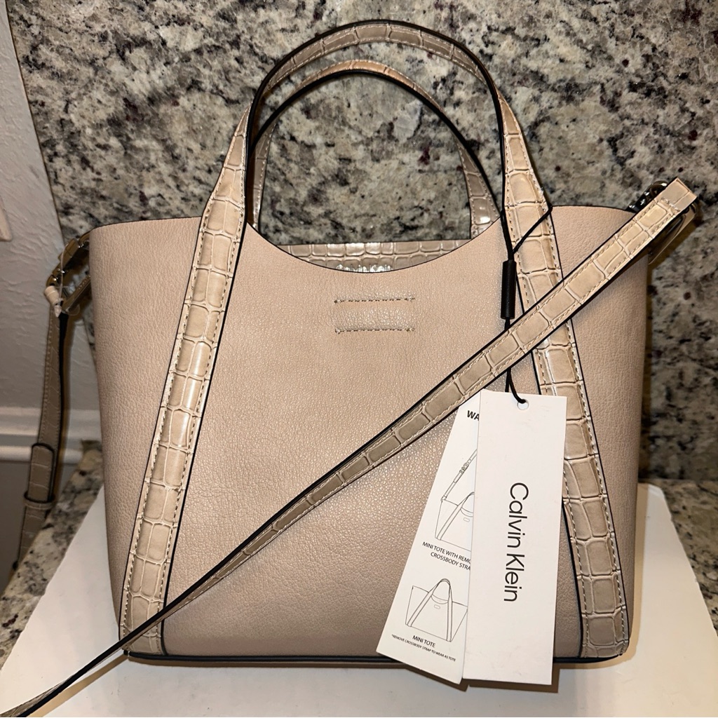 Nwt Calvin Klein Masonite Small Satchel Crossbody
